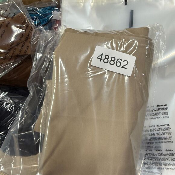 Calvin Klein Pants Women S Small Beige Mid Rise Flat Front Pull On Skinny Cotton - Picture 8 of 8